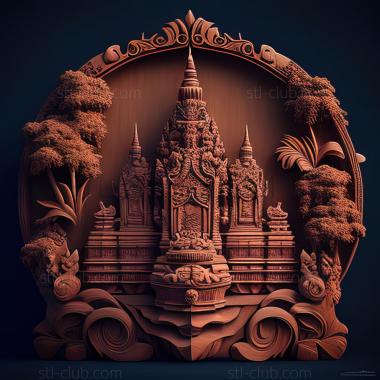 3D модель ПномпеньКамбоджа (STL)
